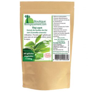 Acheter du thé vert bio en gélules sur la boutique biologiquement.shop